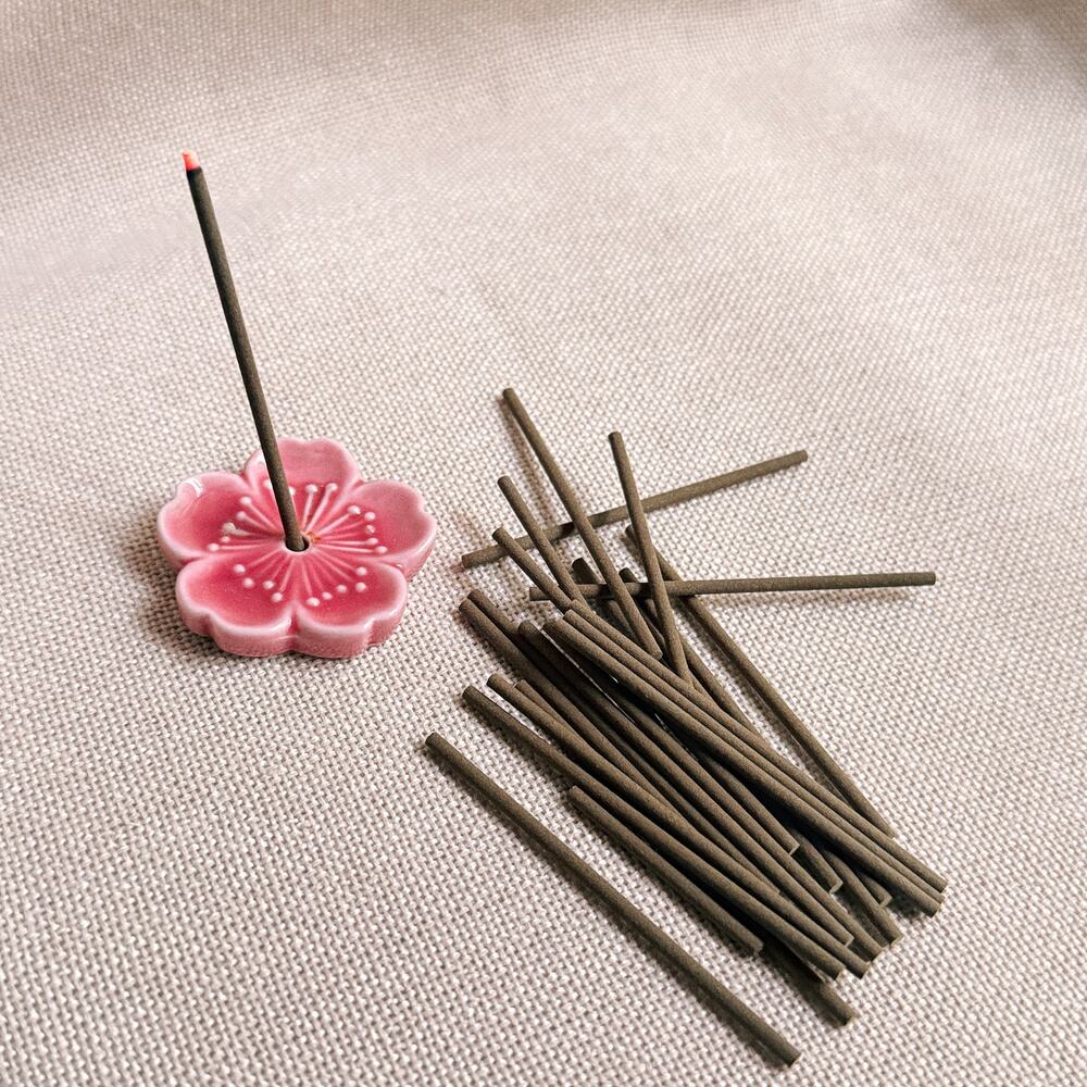 Handmade Pink Ceramic Kyoto Cherry Blossom Incense Gift Set